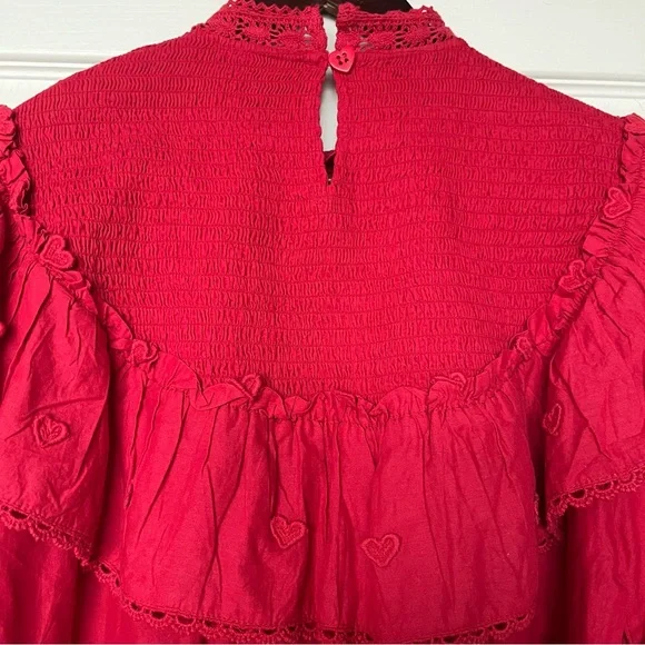 FARM Rio Red Ruffled Blouse - Picture 3 of 10